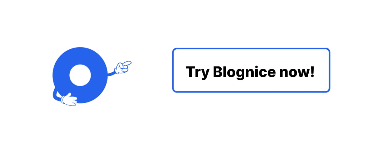 Try Blognice blogging platform now