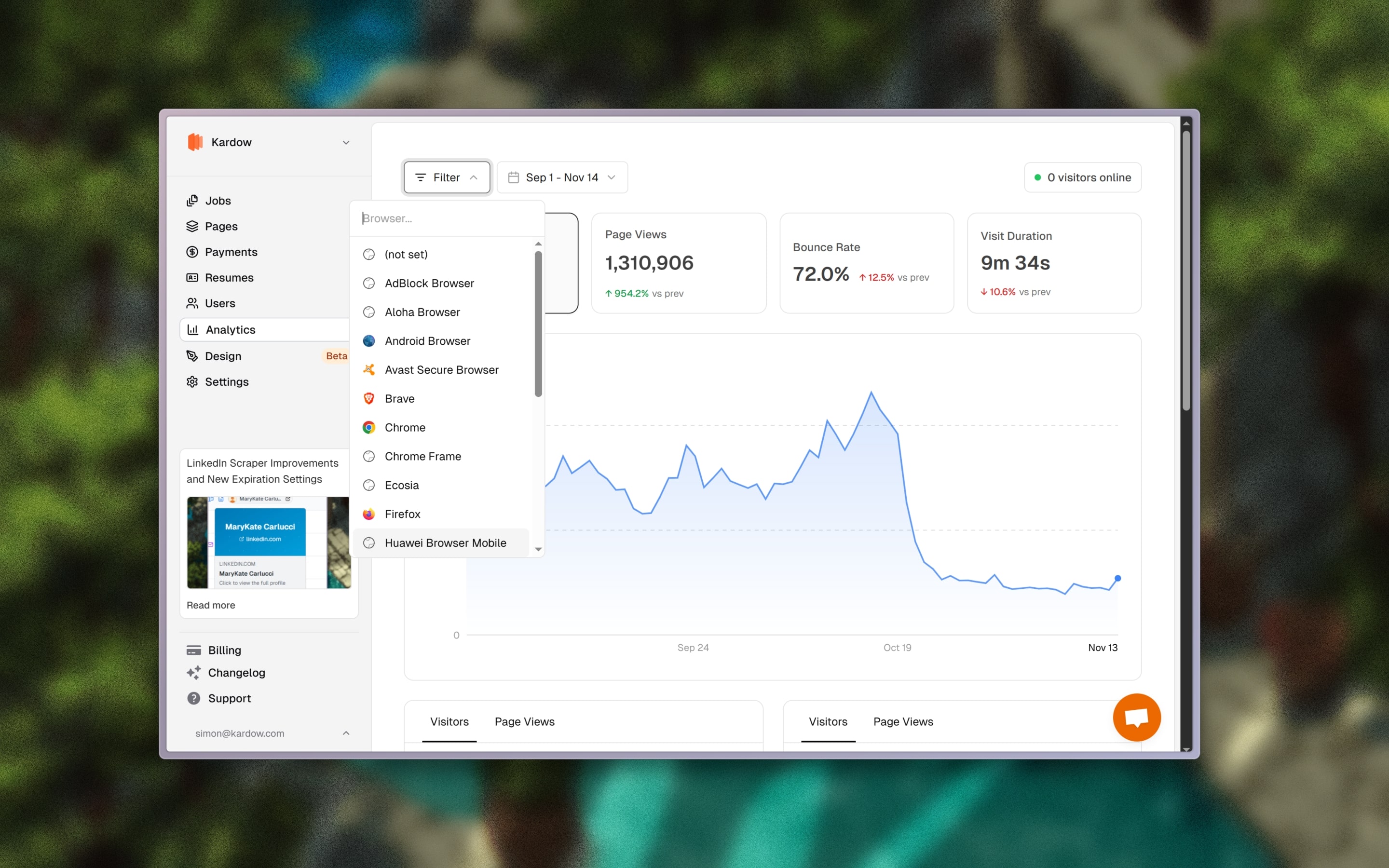 Real-time data, right in your dashboard.