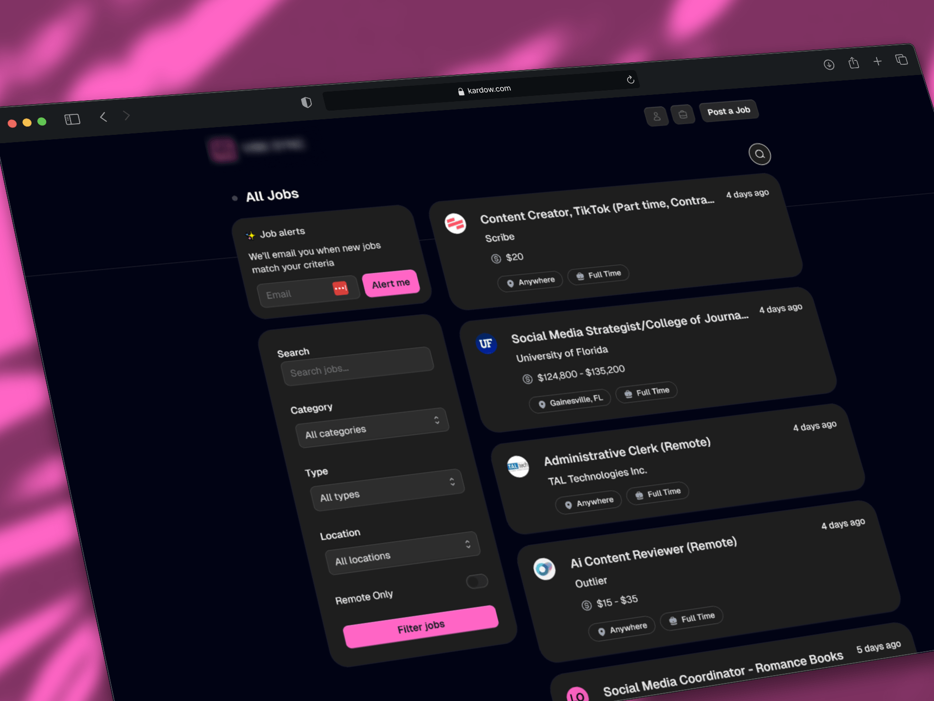 Kardow job board example