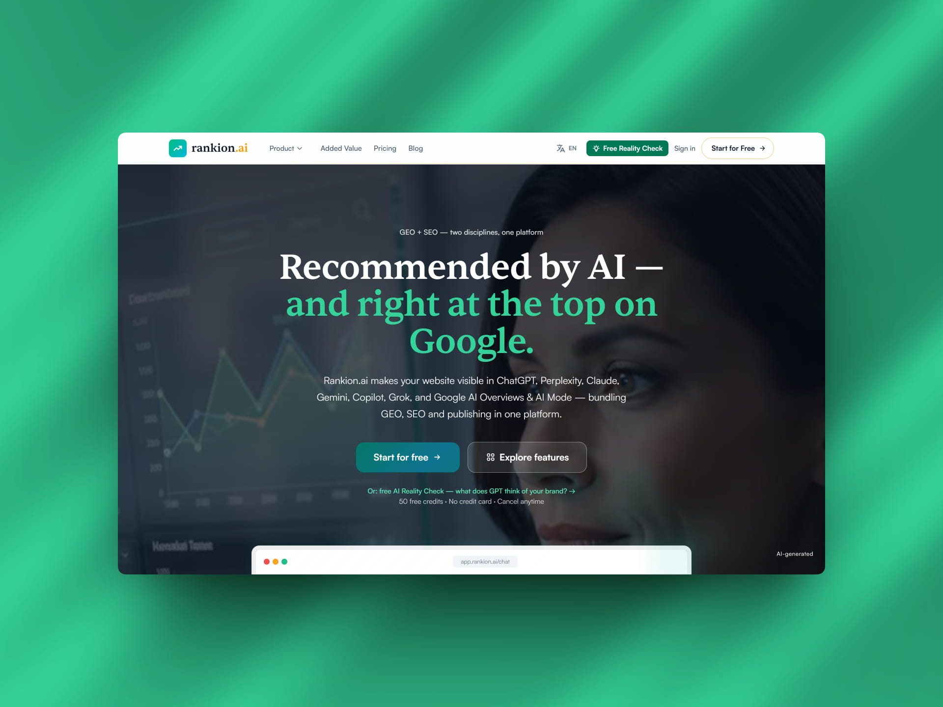 rankion.ai platform dashboard and workspace overview